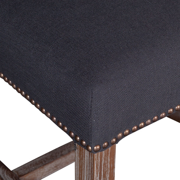 Darcy Dining Chair Dark Grey Linen Driftwood Finish