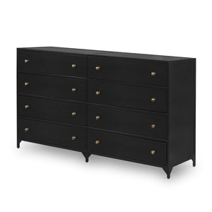 Belmont 8 Drawer Metal Dresser In Black