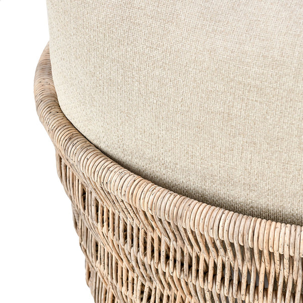 Collins Outdoor Accent Chair in Mango Wood and Olefin Fabric