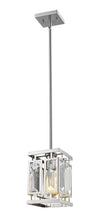 Mersesse 1 Light Mini Pendant in Brushed Nickel Finish