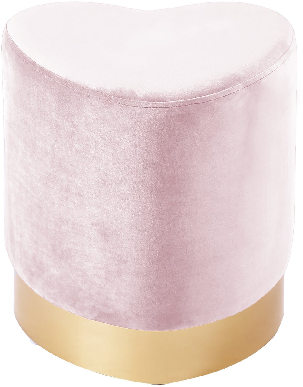 Kristopher Ottoman/Stool In Pink Velvet