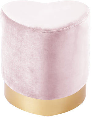 Kristopher Ottoman/Stool In Pink Velvet