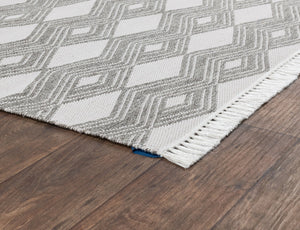 Geometric Pebble Gray Indoor/Outdoor Rug 8'x10'