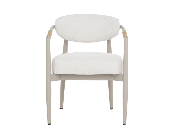 MARITA DINING ARMCHAIR - GREIGE - LOUIS CREAM