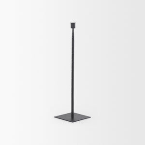 Porter 5.0L x 5.0W x 18.0H Medium Black Iron Candle Holder