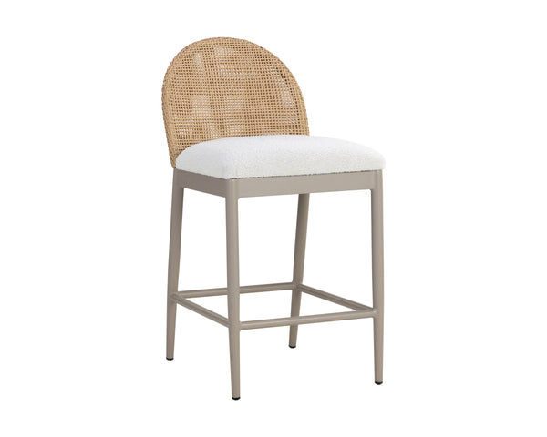 CALANDRI COUNTER STOOL - GREIGE - LOUIS CREAM