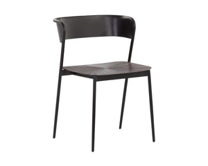 KEANU DINING CHAIR - GUNMETAL