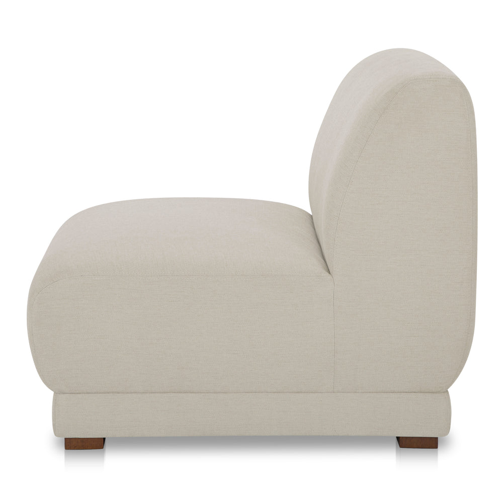 Moe's Fraser Slipper Chair Off White Upholstery