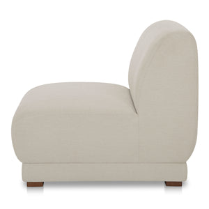 Moe's Fraser Slipper Chair Off White Upholstery