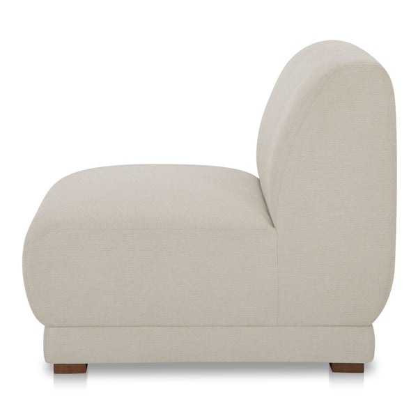 Moe's Fraser Slipper Chair Off White Upholstery