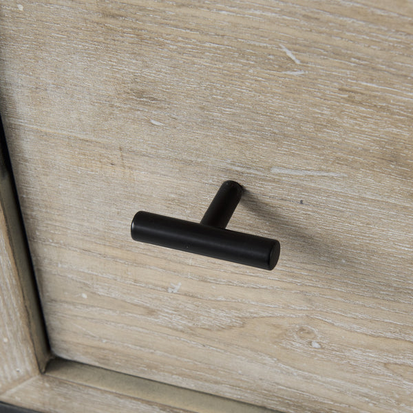 Ciara 32L x 16W Beige Fir Veneer 2 Drawer Accent Cabinet