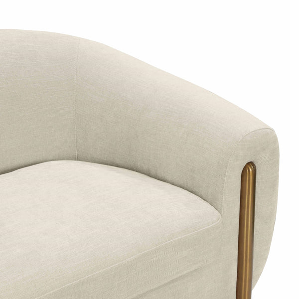 Lina Cream Chenille Textured Sofa