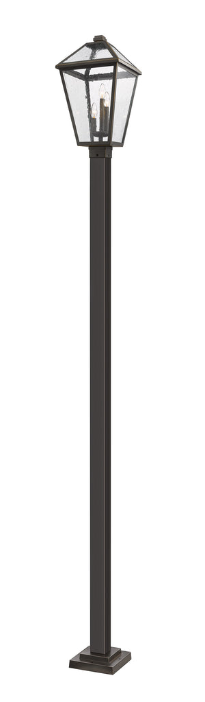Talbot 3 Light Outdoor Post Mounted Fixture in Rubbed Bronze Finish