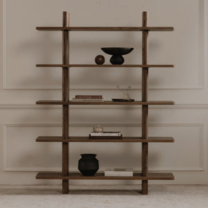 Casey Large Dark Brown Bookcase
