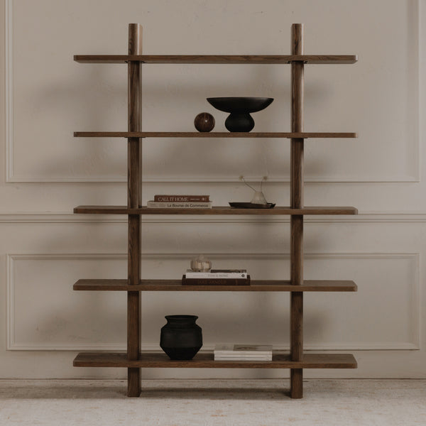 Casey Large Dark Brown Bookcase