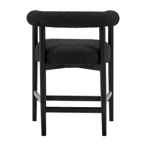 Keanu Boucle Counter Stool Black Legs, Stanton Black 