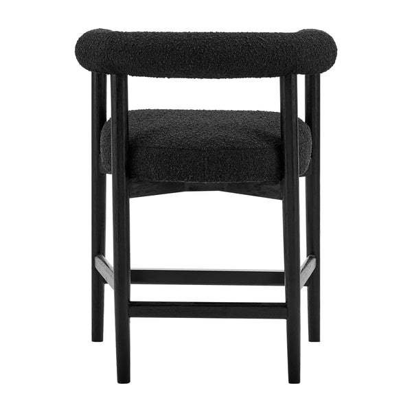 Keanu Boucle Counter Stool Black Legs, Stanton Black 