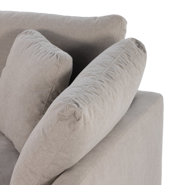 Stevie 3Pc Sectional Sofa In Destin Flannel
