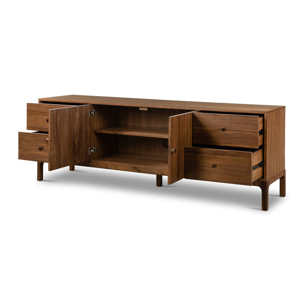 Arturo Media Console - Natural Walnut Veneer