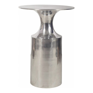 Rassa Accent Table in Polished Silver