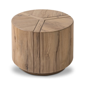 Renan End Table in Natural Reclaimed French