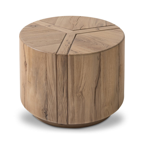 Renan End Table in Natural Reclaimed French