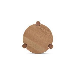 Jack Side Table Brushed Natural Oak with Column Legs
