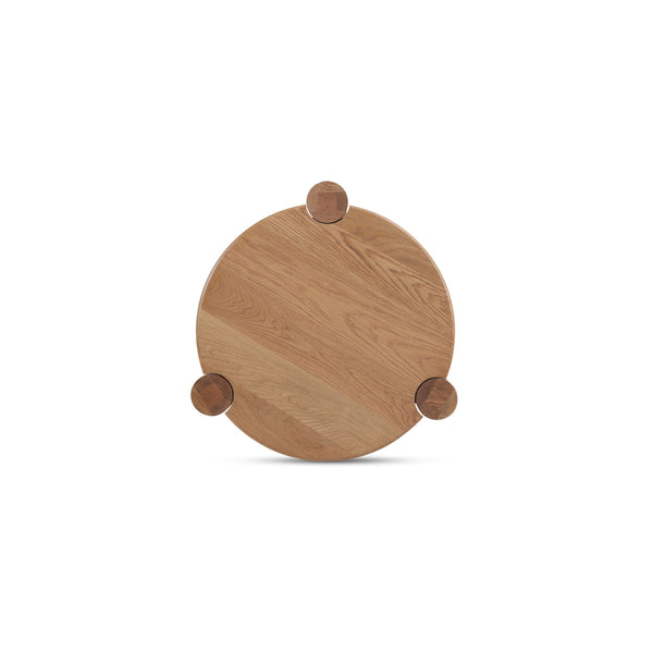 Jack Side Table Brushed Natural Oak with Column Legs