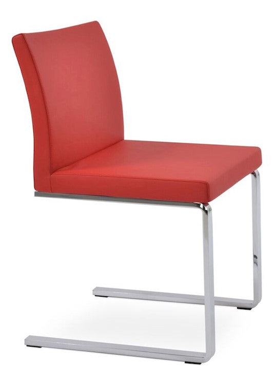 Aria flat chrome plated steel red PPM
