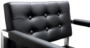 Director Black Stainless Steel Barstool