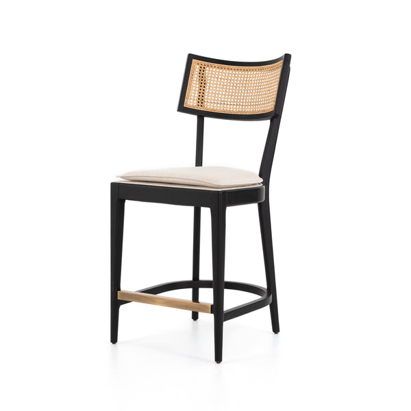 Britt Stool In Brushed Ebony In Counter