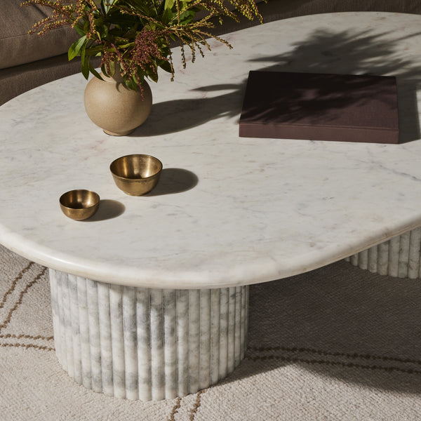 Oranda Coffee Table in Polished White
