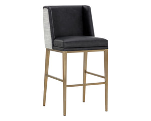 JOPLIN BARSTOOL - CANTINA BLACK / VERA WHITE PEPPER