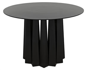 Column Dining Table, Black Steel