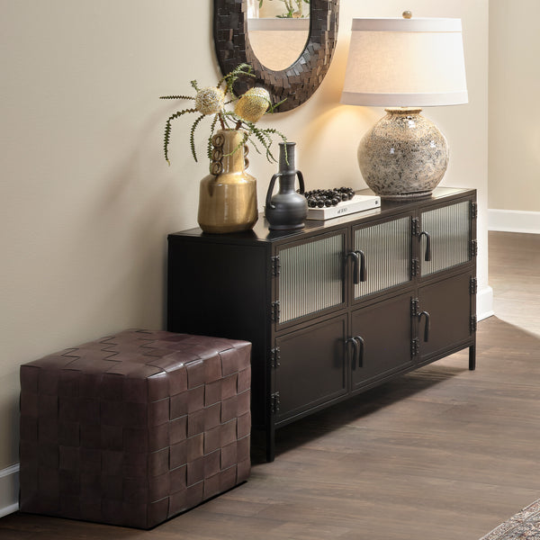  Vitrino 6 Door Iron Console