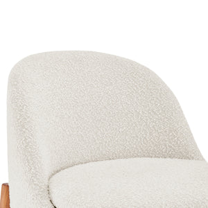 Adriana KD Fabric Accent Chair Walnut Legs, Solana Beige