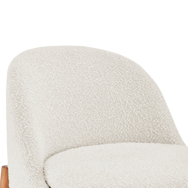 Adriana KD Fabric Accent Chair Walnut Legs, Solana Beige