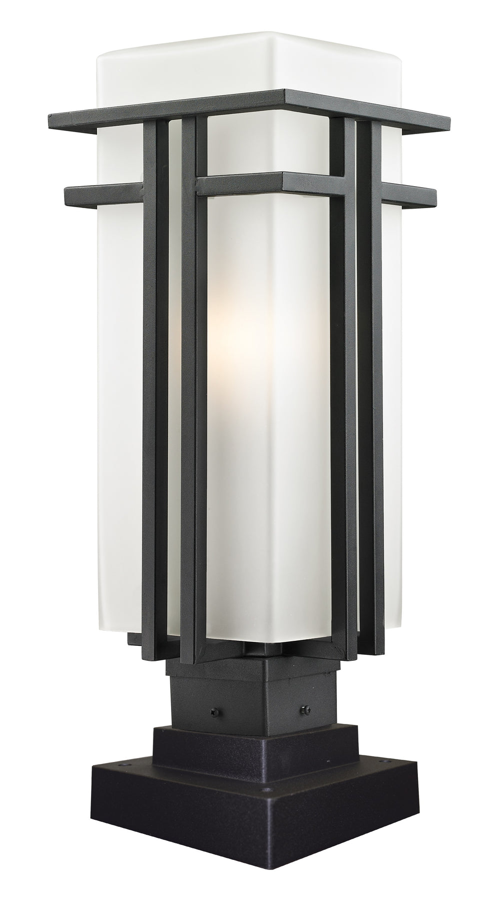 Abbey Outdoor Pier Mount Light in Black Finish