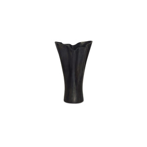 Moe's Yeri Cast Aluminum Vase in Aged Black