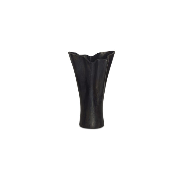 Moe's Yeri Cast Aluminum Vase in Aged Black