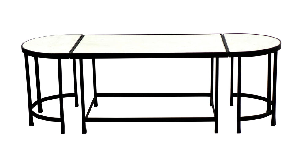 Iron Table With White Marble Top