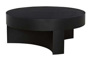 Steward C Industrial Steel Coffee Table in Matte Black