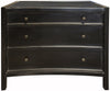 Hampton Mahogany Side Table with Brass Pulls in Hand-Rubbed Black Finish