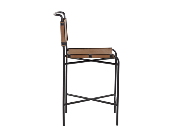 CORRIGAN COUNTER STOOL - COGNAC LEATHER