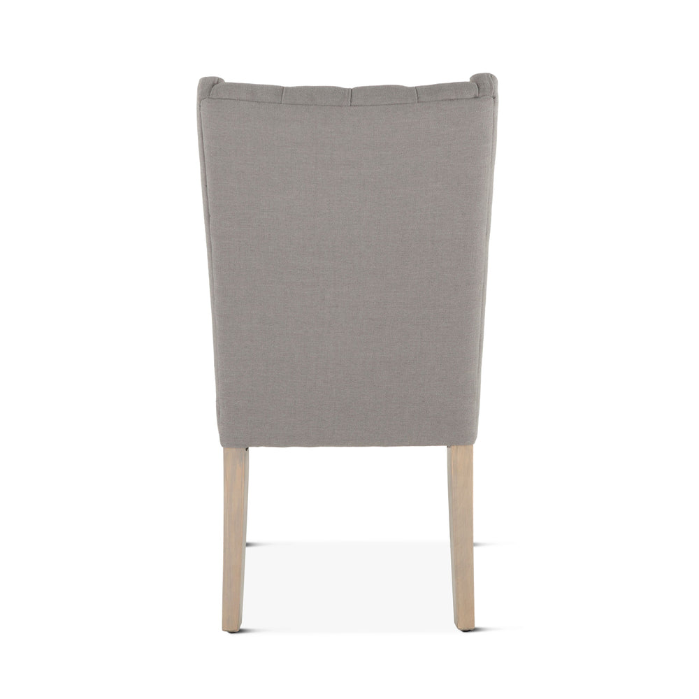 Lara Oxford Gray Linen Dining Chair
