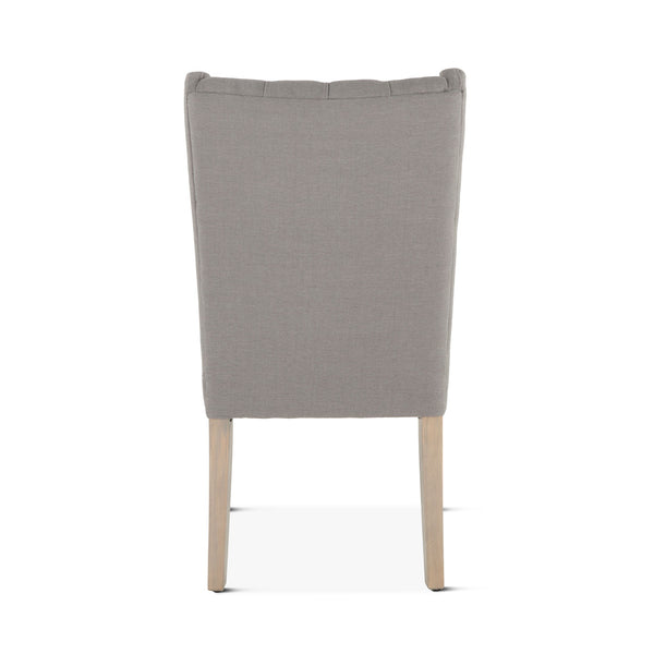 Lara Oxford Gray Linen Dining Chair