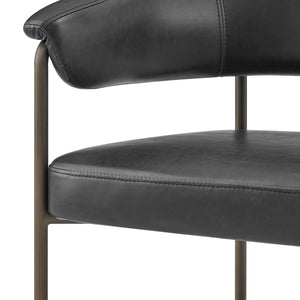 Kaiden KD Faux Leather Counter Stool, Cano Black 