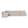 Moe's Fable Slipcover L-Shape Banquette 139.5" Beige