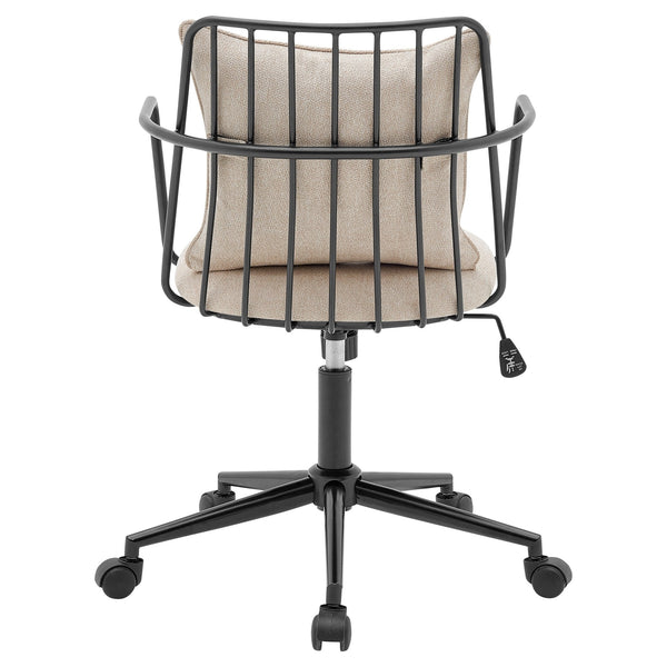 Edison Fabric Office Chair In Strata Cream