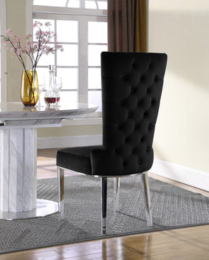Hope Dining Chair In Black Velvet